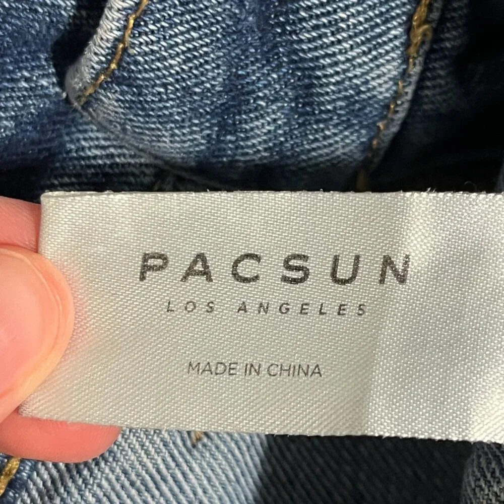 Pacsun Womens Cargo Carpenter Jeans 25 Streetwear Utility Grunge Skater Urban